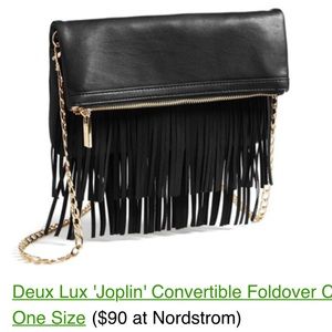 Detachable chain Fringe crossbody bag clutch